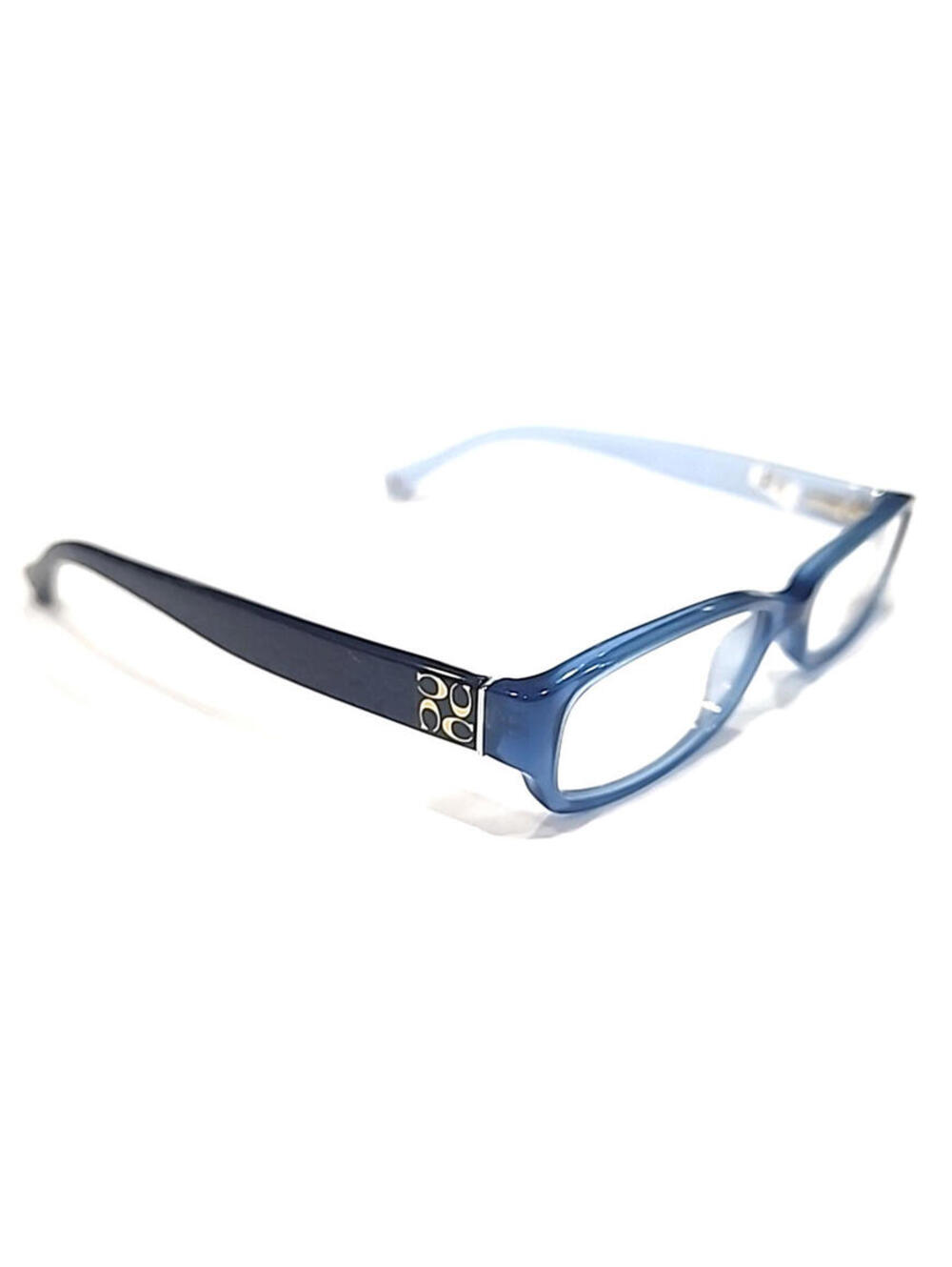 Coach HC6001 Emily 5056 Small Blue Rectangle Eyeglasses Frame 48-15 135 New - Picture 3 of 7